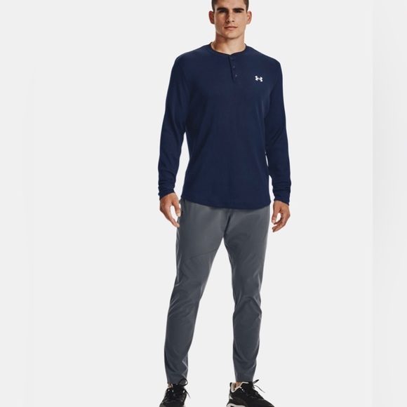 Men's UA Waffle Henley | Size Small | Navy Blue NEW!! - Picture 3 of 15
